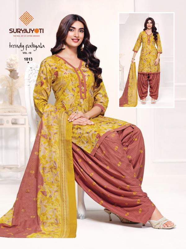 Suryajyoti trendy patiyala vol 18 batik dress material wholesale